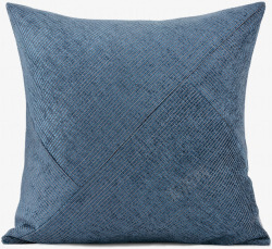 北欧简约抱枕现代新中式沙发样板房蓝色条纹不规则拼接素材