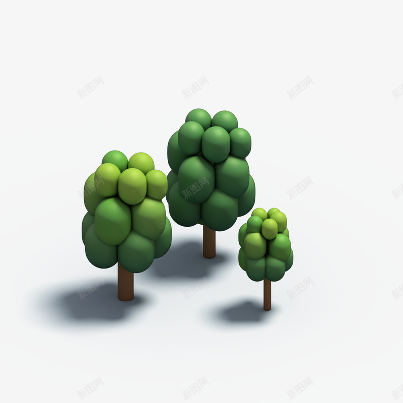 C4D树木与植物3D立体模型png免抠素材_88icon https://88icon.com 树木 植物 立体 模型