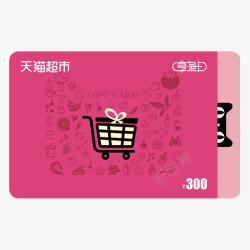 卡元天猫超市享淘卡300元面值经典版卡面实体卡tmal高清图片