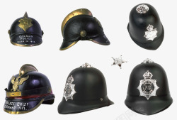 警察头盔警用头盔鲍比德国头盔英语徽章形状复古象征警素材