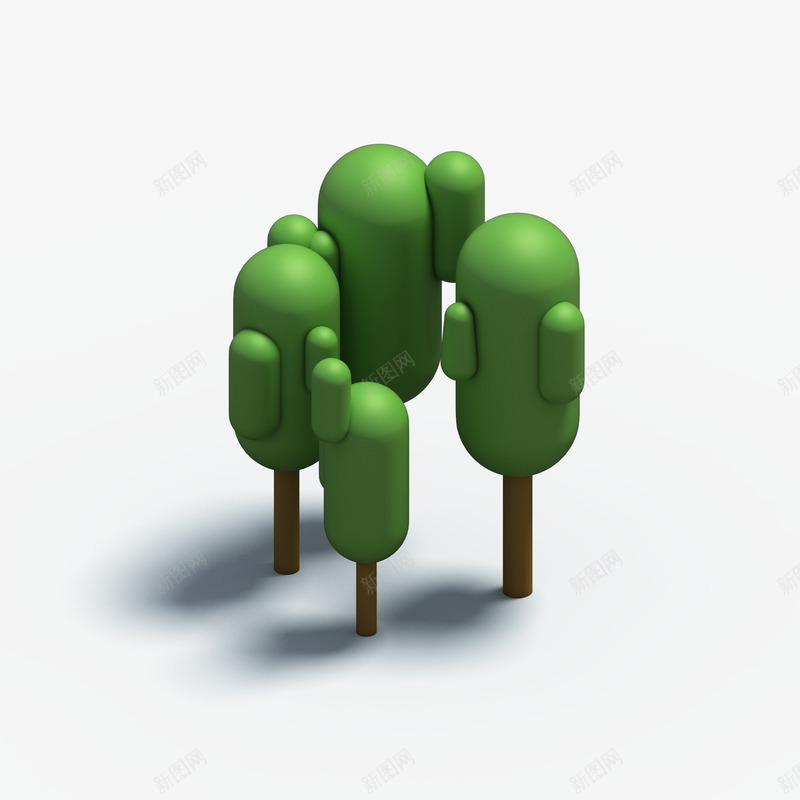 C4D树木与植物3D立体模型png免抠素材_88icon https://88icon.com 树木 植物 立体 模型