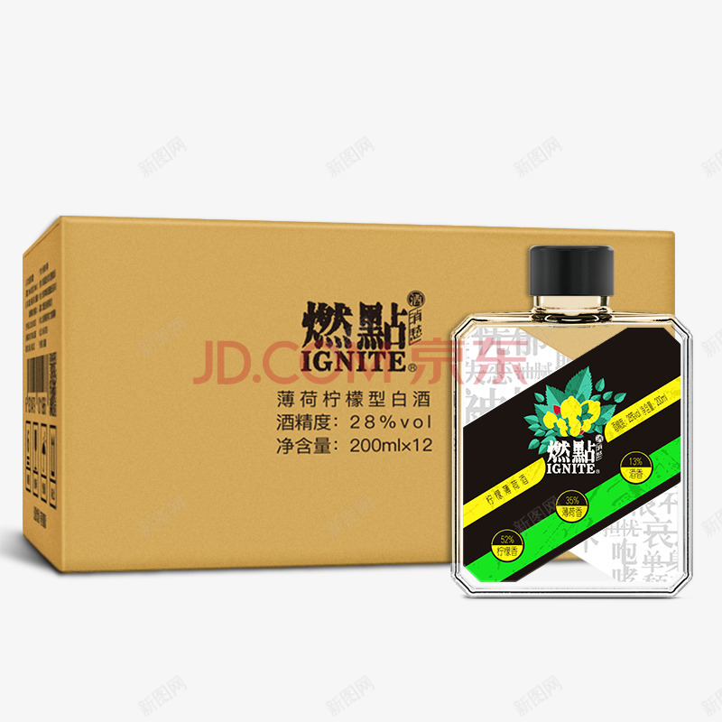 燃点消愁柠檬薄荷型白酒28度露酒光瓶小酒版200mpng免抠素材_88icon https://88icon.com 燃点 消愁 柠檬 薄荷型 白酒 露酒 光瓶 小酒