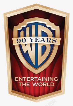 庆祝logo华纳兄弟庆祝公司成立90周年纪念Logo高清图片