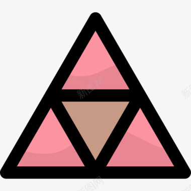 波浪线三角形数学12线颜色图标