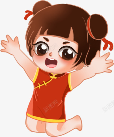 插画手绘国潮中国风传统女孩png免抠素材_88icon https://88icon.com 插画 手绘 国潮 中国 国风 传统 女孩