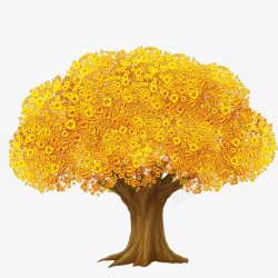 金色金色的树发财树素材