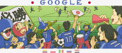 日本GoogleDoodle2018世界杯素材