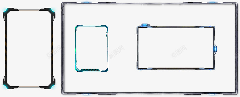 金属质感边框科技框png免抠素材_88icon https://88icon.com 金属 质感 边框 科技