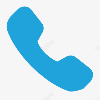 蓝色图标下单蓝色电话图标