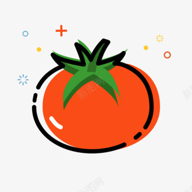 线性装饰番茄图标