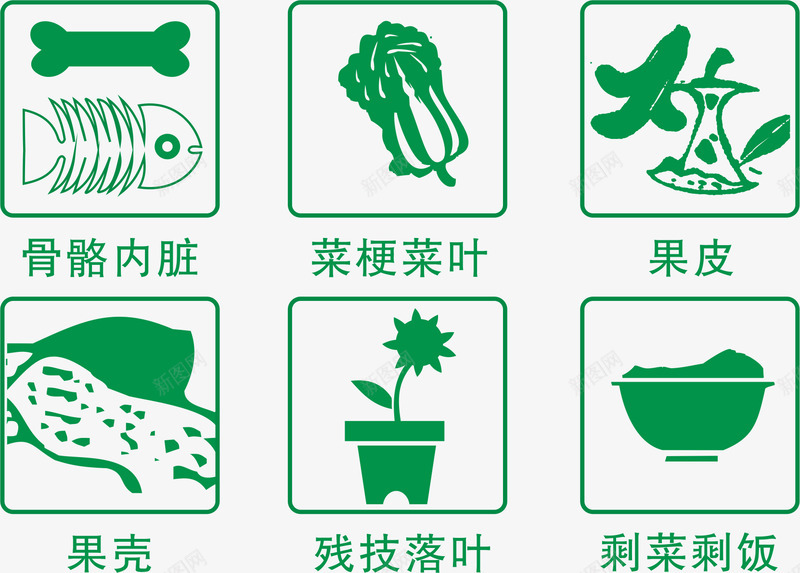 厨余垃圾png免抠素材_88icon https://88icon.com 厨余 垃圾