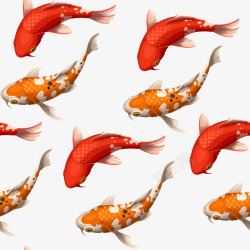 红色鲤鱼装饰插画矢量素材