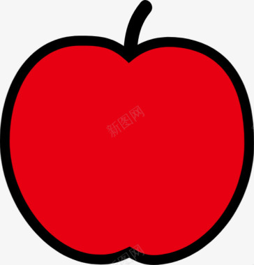 红色苹果牌子苹果水果红色色块红富士贴纸和ID186983Fot图标