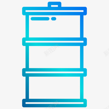 鸟2桶形绿色能源2线性梯度图标