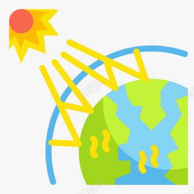 温室效应温室效应气候变化42平坦图标