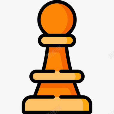 矢量运动象棋运动124线颜色图标