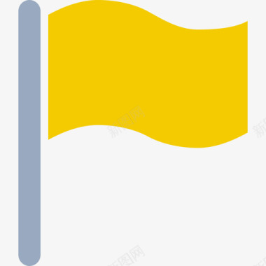 黄黑色旗帜黄图标