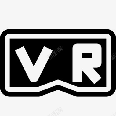 黑色VR眼镜Vr眼镜虚拟现实105填充图标