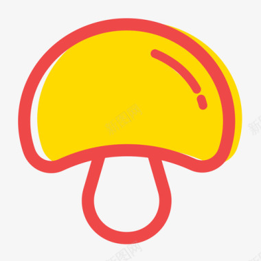 线性蘑菇图标