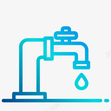 鸟2水龙头绿色能源2线性梯度图标
