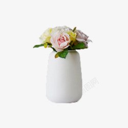 插花白色陶瓷花瓶素材