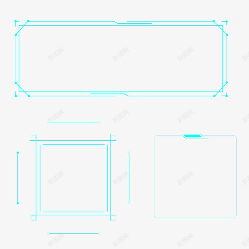 科技酷炫竞技边框png免抠素材_88icon https://88icon.com 科技 酷炫 竞技 边框