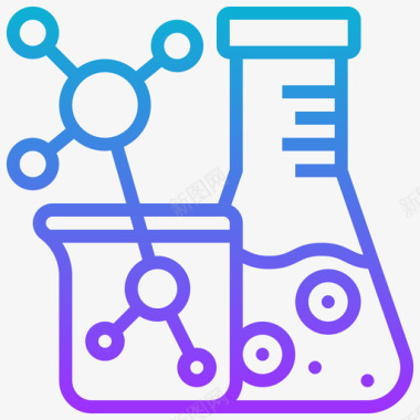 陆行生物生物化学烧瓶23梯度图标
