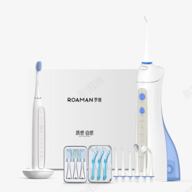 罗曼声波震动牙刷深度清洁套装RML3ROAMAN罗图标