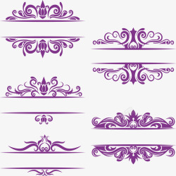 紫色欧式文字边框素材