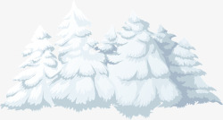 树雪降雪覆盖冬天圣诞节十二月1月森林伍兹素材