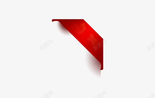 角标边框丝绸角标边框icon三角红绸边框图标