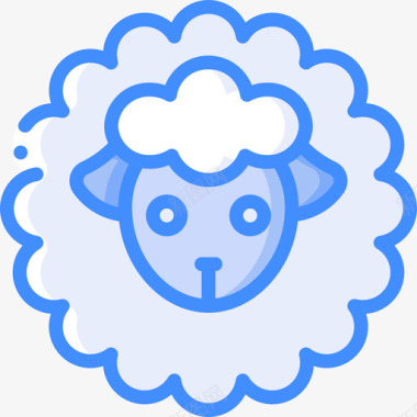 羊毛织物纺织品5蓝色图标