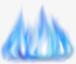 蓝色简约燃烧火焰火势效果素材