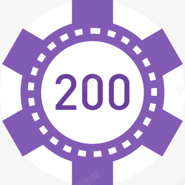 多色筹码紫色200pk图标