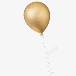 金色创意圆形气球漂浮素材