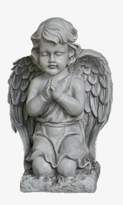 丧天使雕塑艺术石装饰数字坐在祈祷坟场休息和谐丧爱情信高清图片