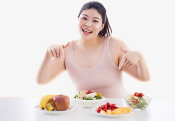 减肥的女人健康膳食减肥计划素材