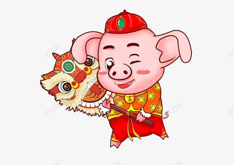 新年喜庆插画猪3png免抠素材_88icon https://88icon.com 新年 喜庆 插画