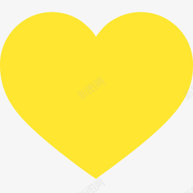 黄黑色心黄图标