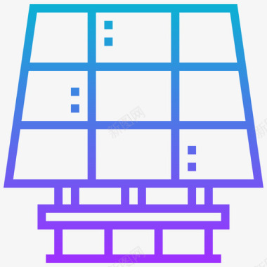 木头梯太阳能电池板卫星13梯度图标