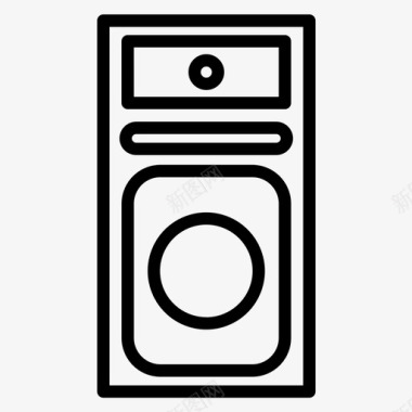 废物处理声音计算机cpu处理器图标