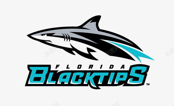 黑鳍球队标志鲨鱼标志鲨鱼LOGO球队物料设计图标
