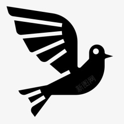 矢量和平鸽标识基督教鸽子信仰和平鸽子高清图片