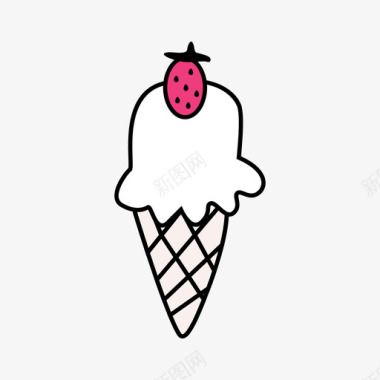 草莓味冰淇淋图标