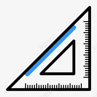 三角直角三角板图标