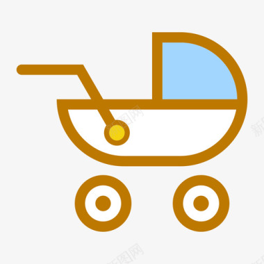 婴儿婴儿车图标