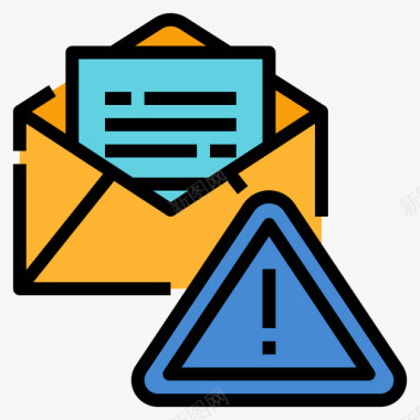 垃圾邮件垃圾邮件通讯42线颜色图标