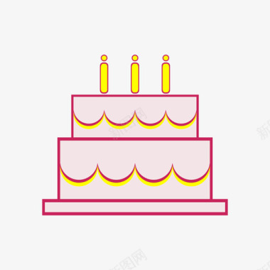 生日宴会生日蛋糕图标