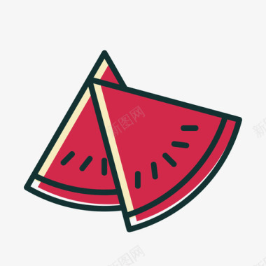 水果背景西瓜图标