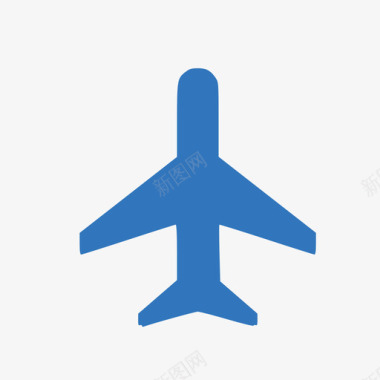 蓝色图标飞机场图标